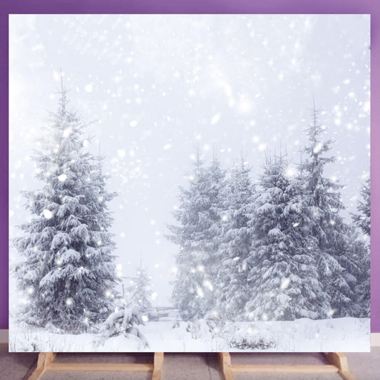 Photographic forest snow