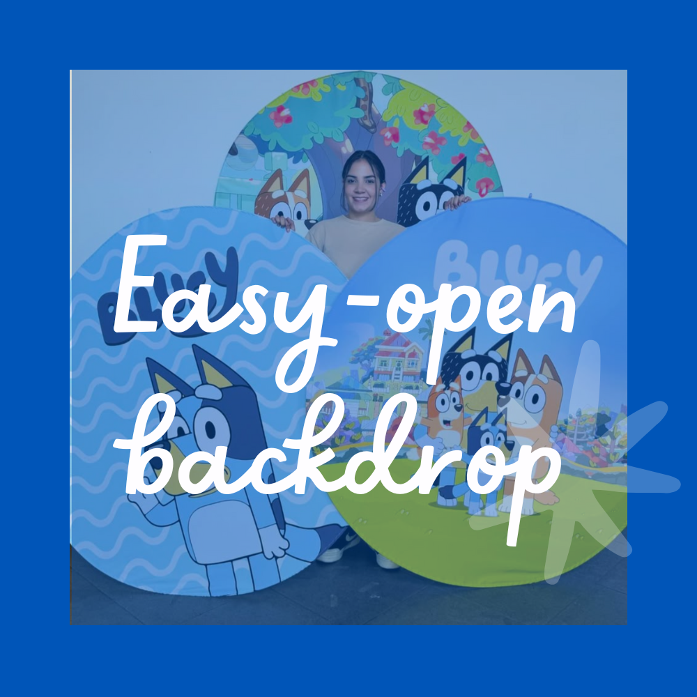 Easy-open backdrop