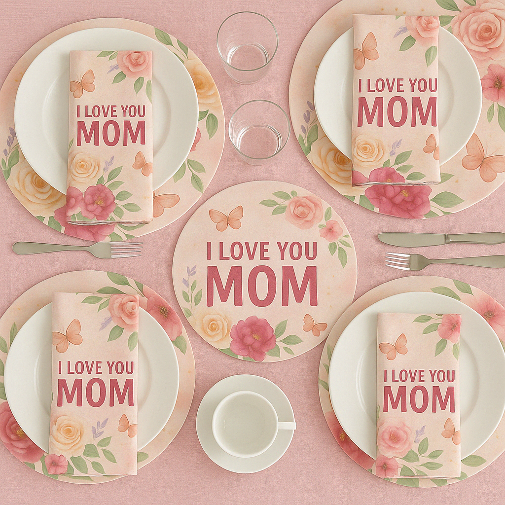 Combo Elastic placemat + napking