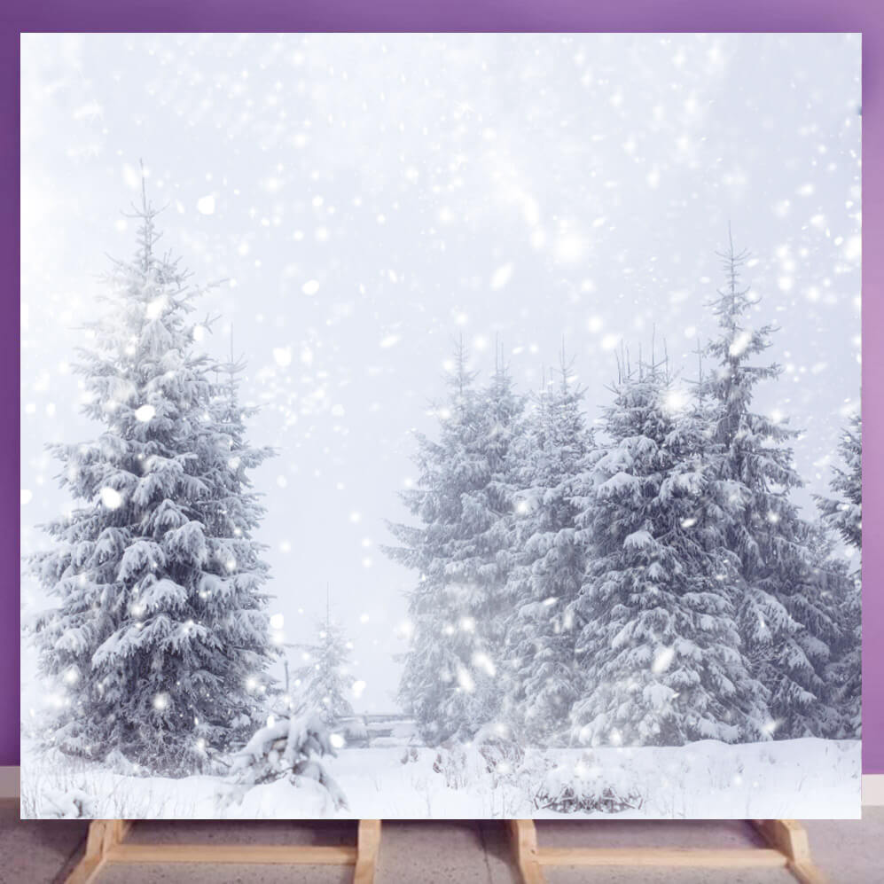 Photographic forest snow