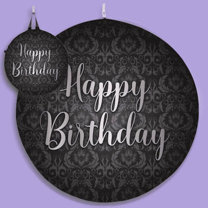 cumpleaños negro plateado
