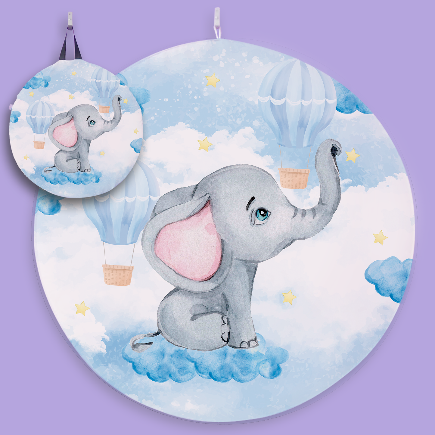 Elefante bebé azul
