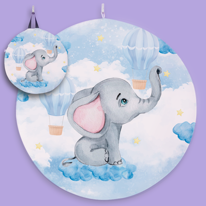 Elefante bebé azul