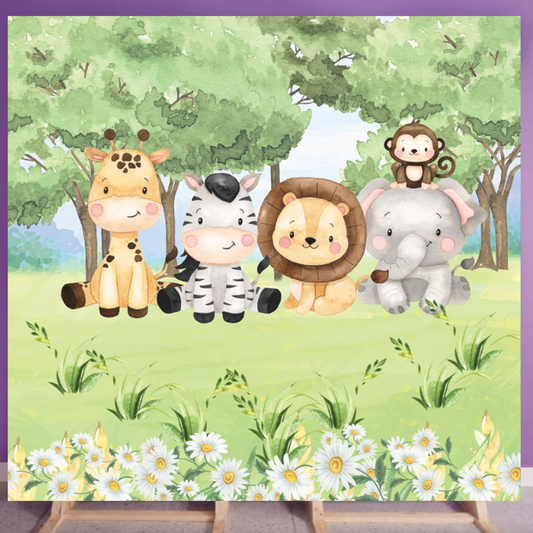 Safari watercolor animals