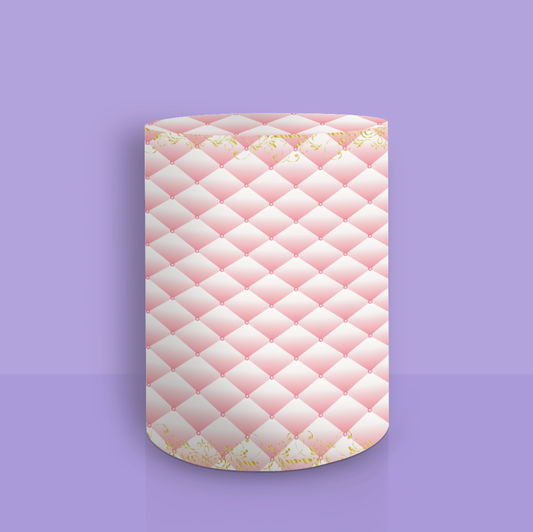 Pink quilted drawing