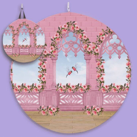 Castillo con flores