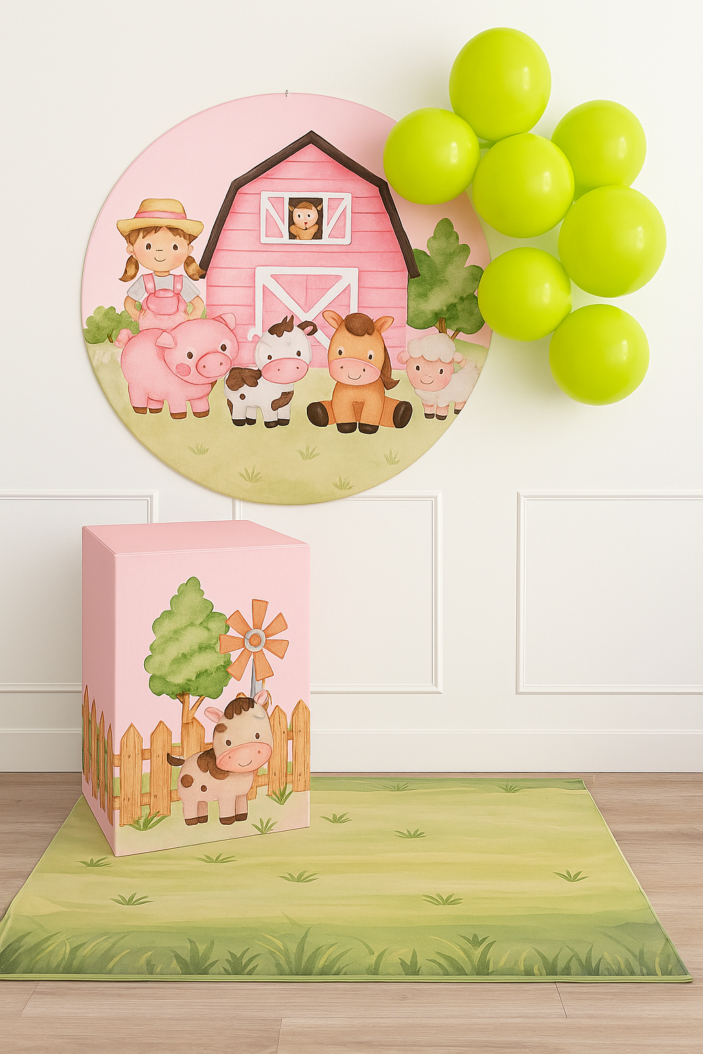Farm animals pink