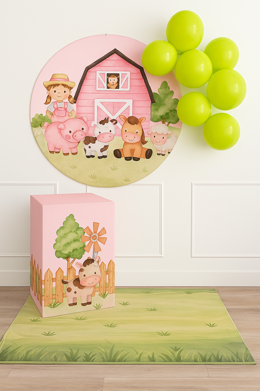 Farm animals pink