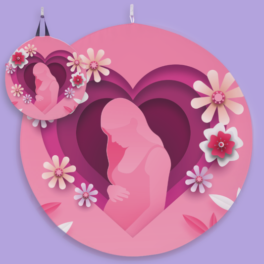 Corazón rosa de madre