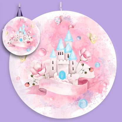Pink Castle Watercolor