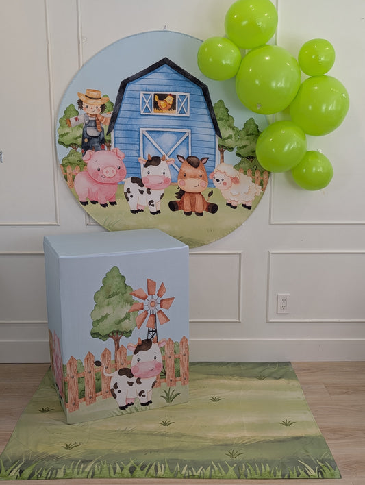 Farm animals blue